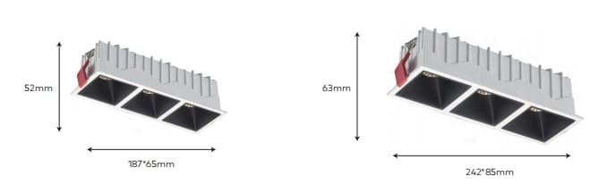 Virage Series Receseed Spot Lights - 3