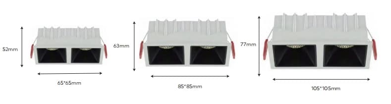 Virage Series Receseed Spot Lights - 3