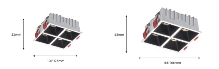 Virage Series Receseed Spot Lights - 3